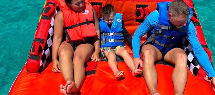 Tube Boating Thriller- Beachside Activities — Black Point, Exuma - Staniel Cay